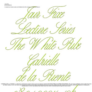 jour fixe lecture event