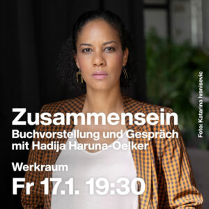 book reading for "zusammensein" by hadija haruna-oelker