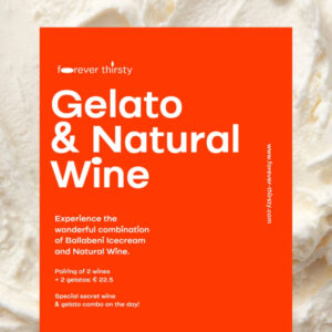 gelato and natural wine tasting