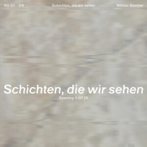 schichten, die wir sehen exhibition by nikolai gümbel at aquarium