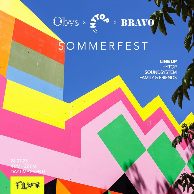 outdoor summer party at flux in collaboration with obvs, hytop and bravo